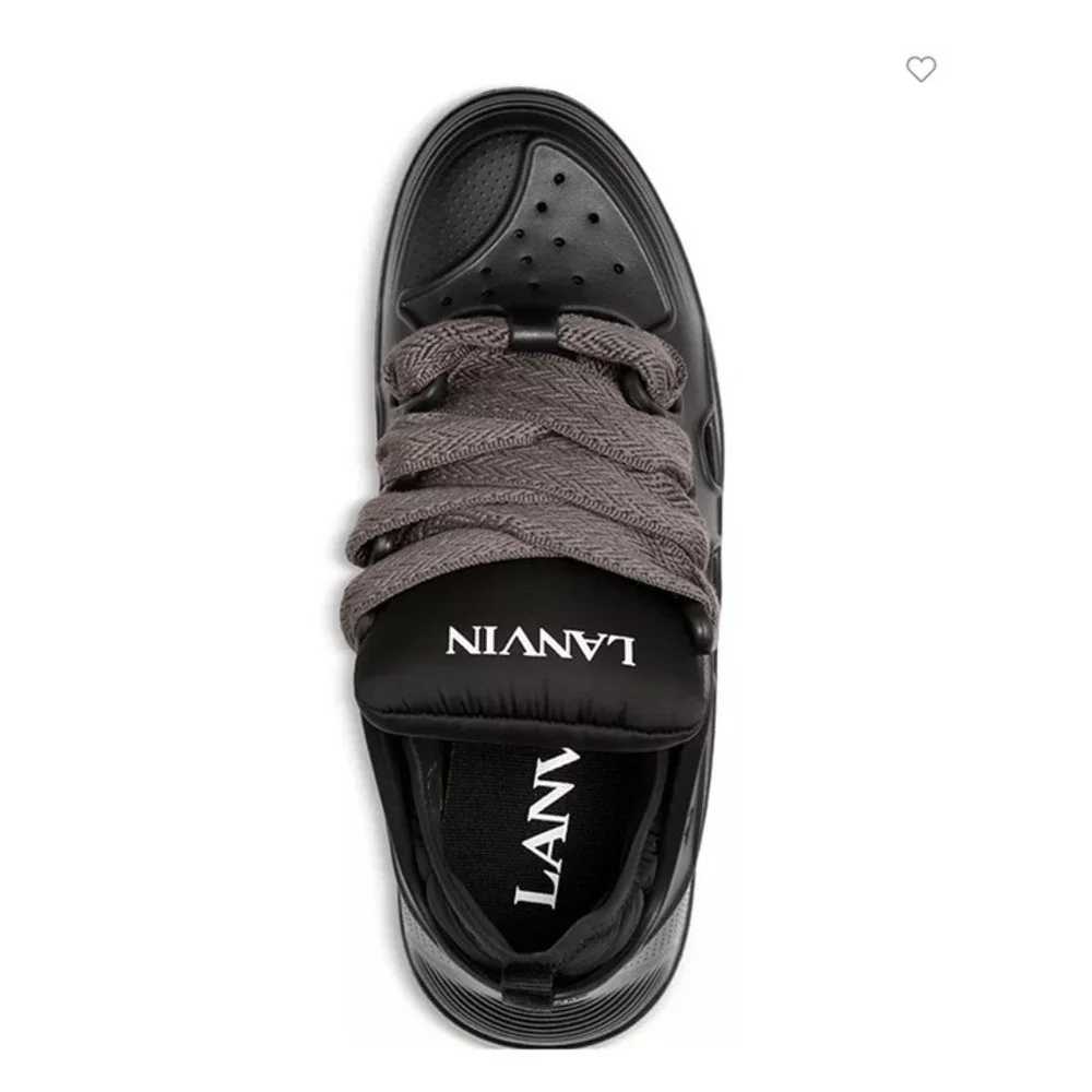Lanvin Paris Men's Molded Rubber Curb‎ Sneaker Shoe, Anthracite, Size 43